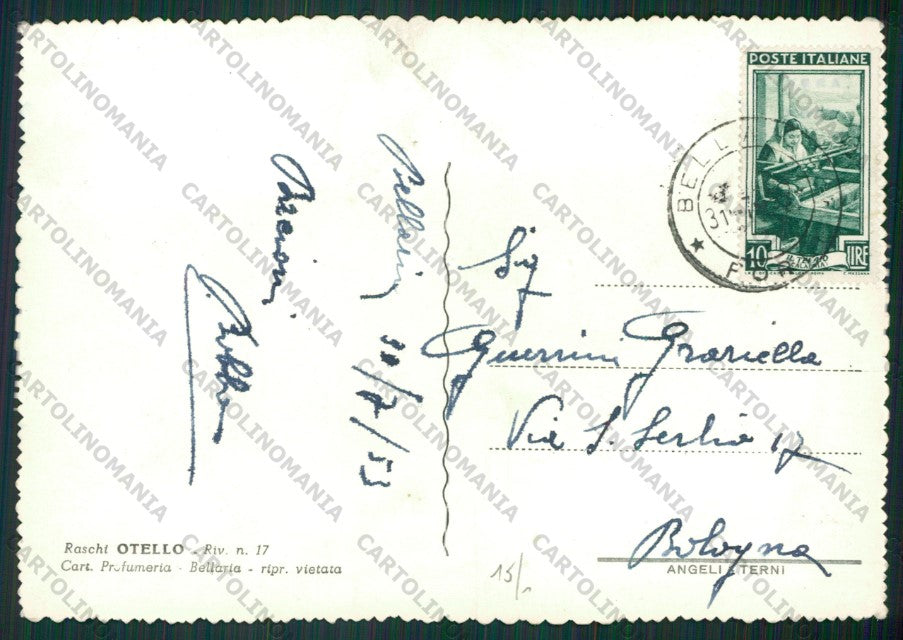 Rimini Bellaria Auto STRAPPINO PIEGA Foto FG cartolina KB1099 – retro