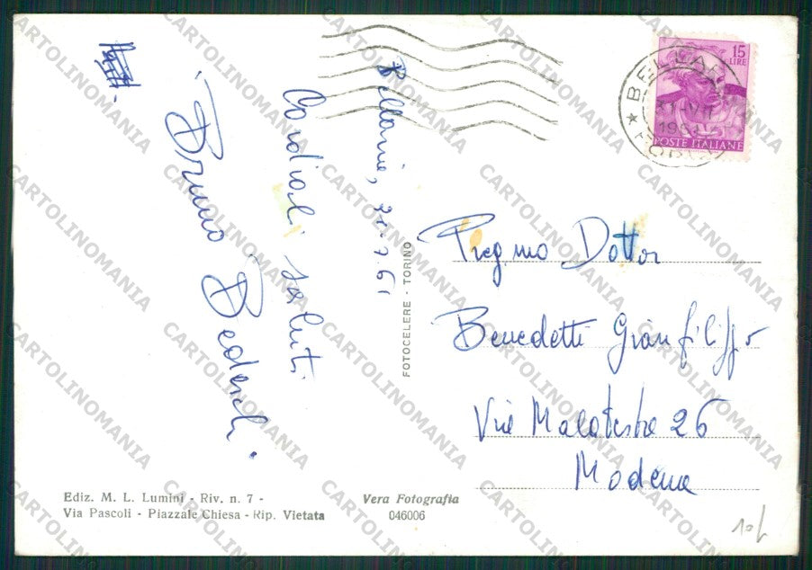 Rimini Bellaria Foto FG cartolina KB1102 – retro