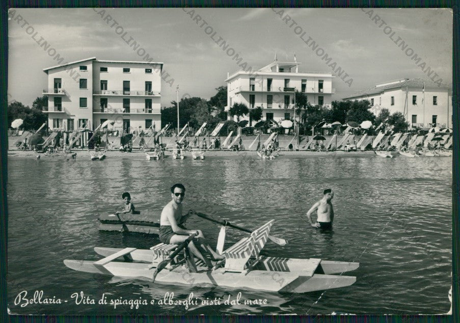Rimini Bellaria PIEGA Foto FG cartolina KB1103 – fronte