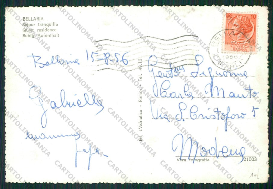 Rimini Bellaria Auto Foto FG cartolina KB1108 – retro