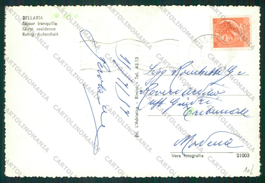 Rimini Bellaria Auto Foto FG cartolina KB1109 – retro