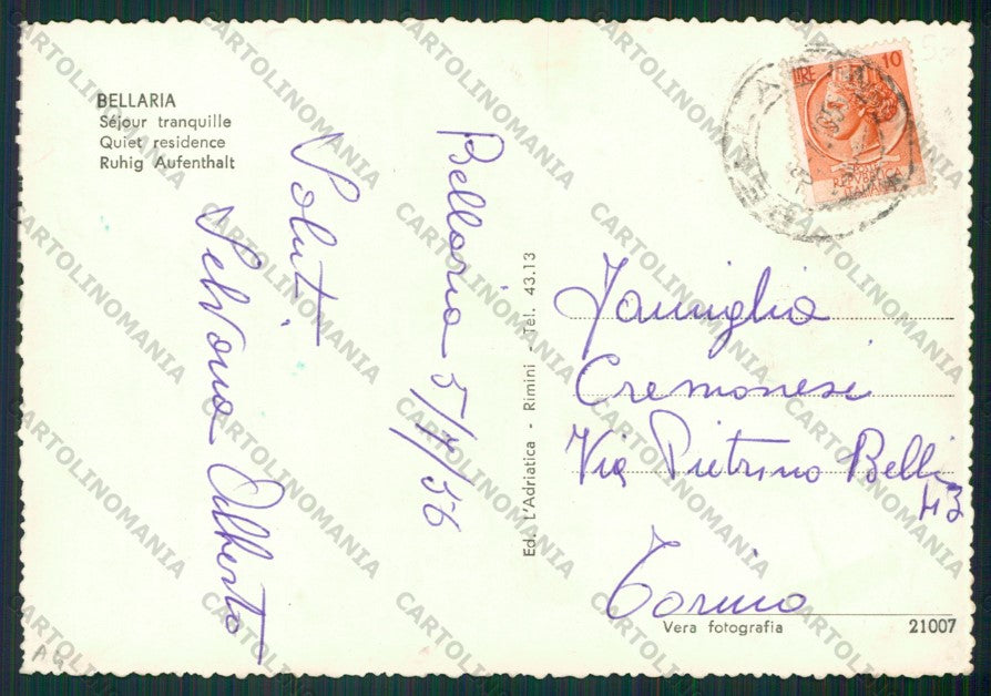 Rimini Bellaria Auto Foto FG cartolina KB1116 – retro