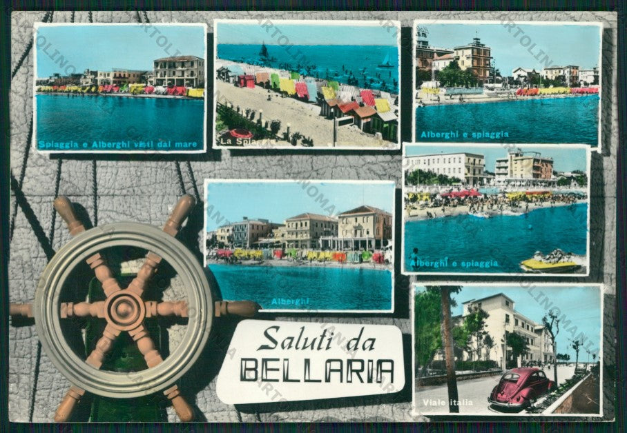Rimini Bellaria Saluti da Foto FG cartolina KB1136 – fronte