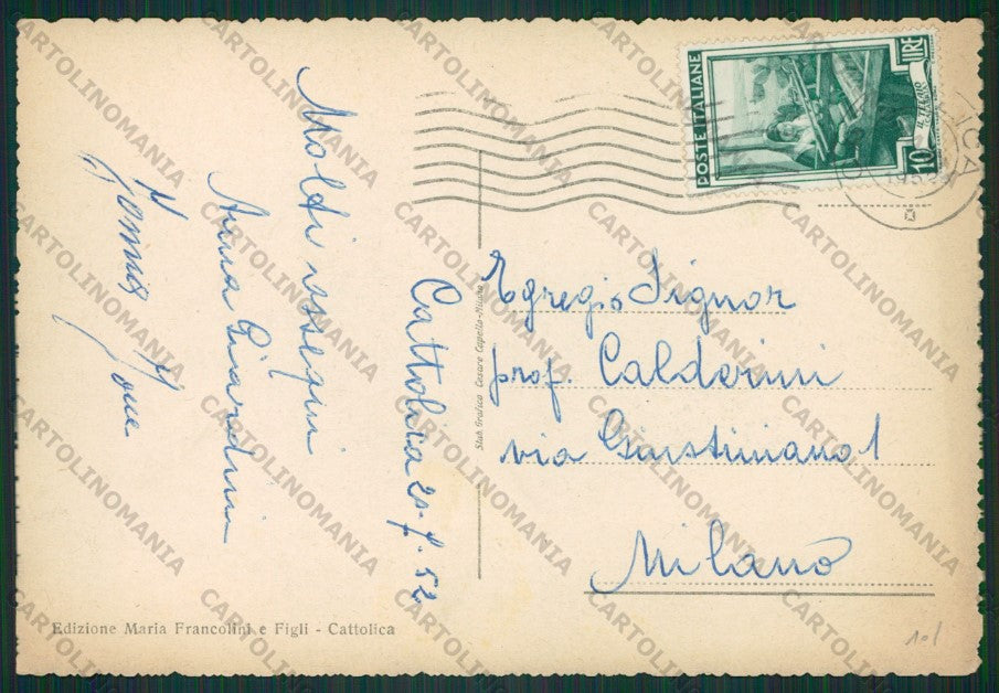 Rimini Cattolica FG cartolina KB1189 – retro