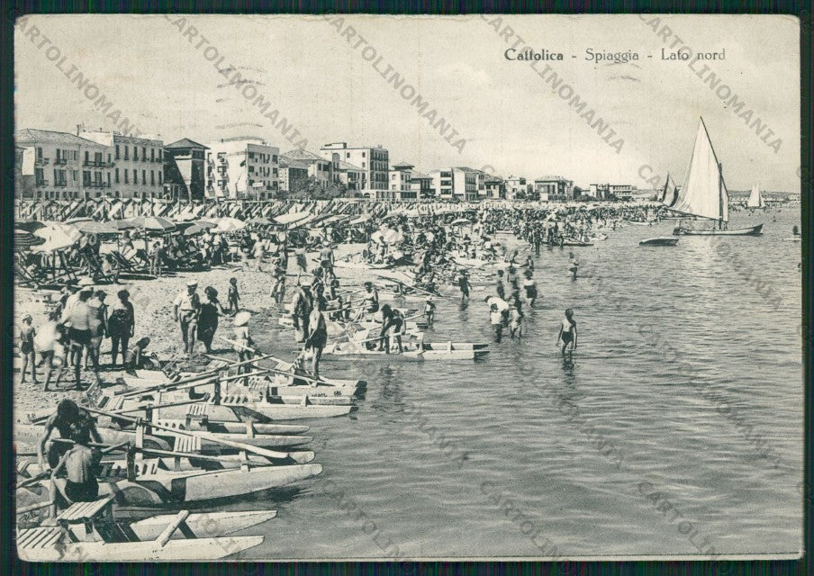 Rimini Cattolica PIEGHINE FG cartolina KB1193 – fronte