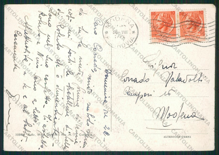 Rimini Cattolica PIEGHINE FG cartolina KB1193 – retro
