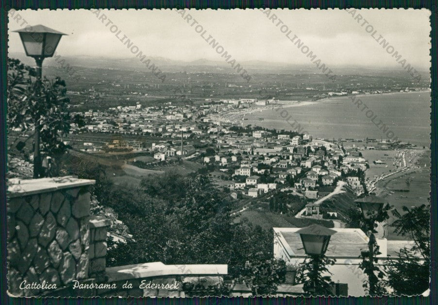 Rimini Cattolica ABRASA PIEGHINE Foto FG cartolina KB1225 – fronte
