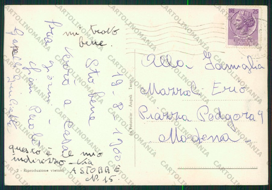 Rimini Cattolica Saluti da Pin Up PIEGA Foto FG cartolina KB1253 – retro