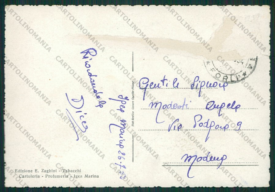Rimini Bellaria Igea Marina Barche STRAPPINO ABRASA FG cartolina KB1269 – retro