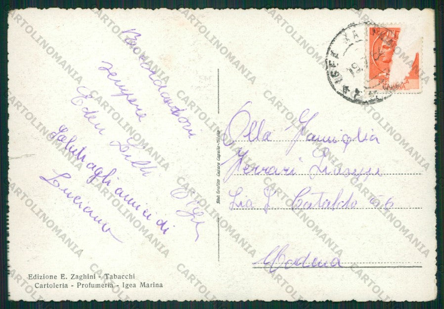 Rimini Bellaria Igea Marina STRAPPINO FG cartolina KB1270 – retro