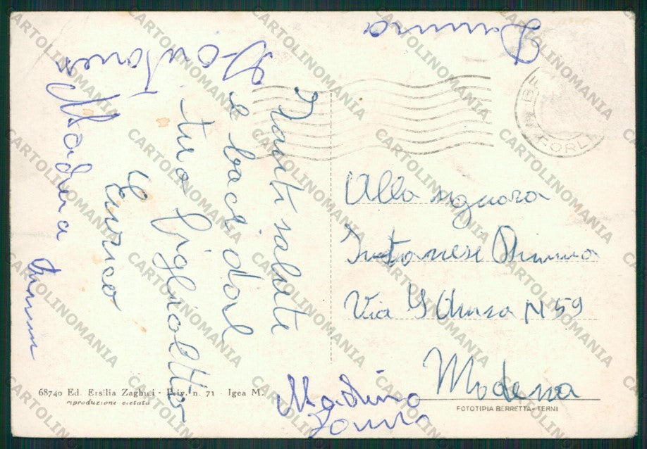 Rimini Bellaria Igea Marina PIEGHINA FG cartolina KB1273 – retro
