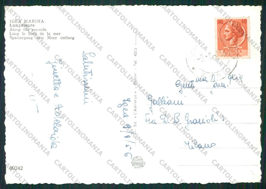 Rimini Bellaria Igea Marina Auto Foto FG cartolina KB1281 – retro