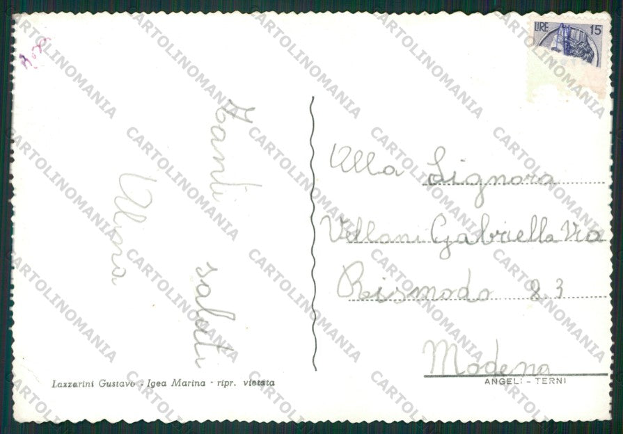 Rimini Bellaria Igea Marina PIEGHINE Foto FG cartolina KB1292 – retro