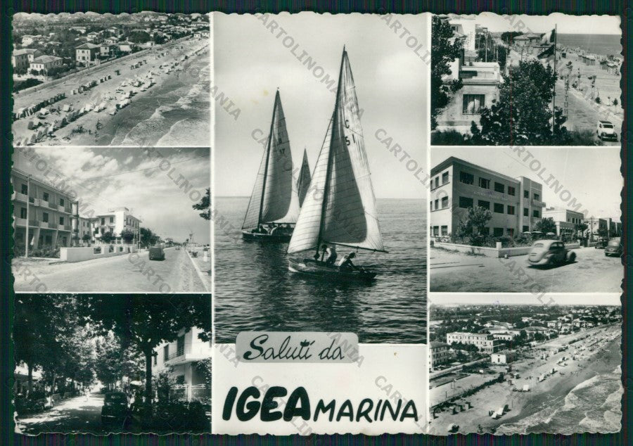 Rimini Bellaria Igea Marina Saluti da Foto FG cartolina KB1299 – fronte