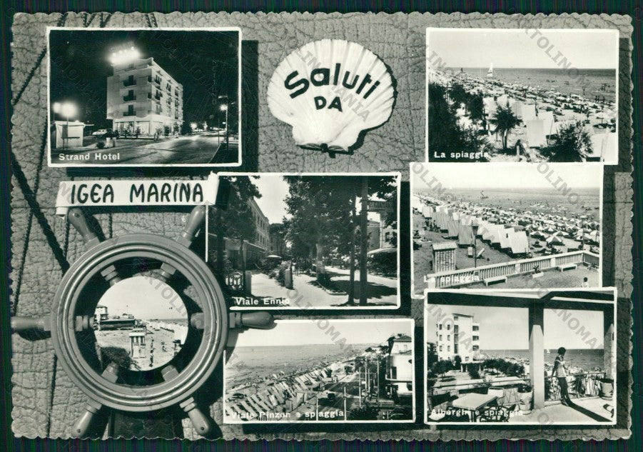 Rimini Bellaria Igea Marina Saluti da Foto FG cartolina KB1300 – fronte