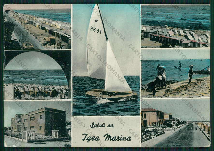 Rimini Bellaria Igea Marina Saluti da Foto FG cartolina KB1301 – fronte