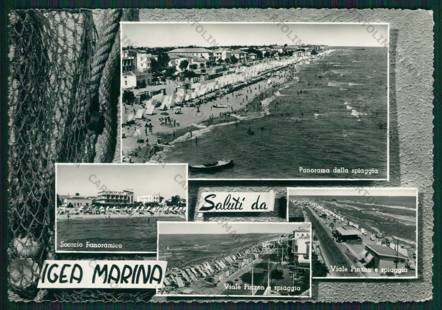 Rimini Bellaria Igea Marina Saluti da Foto FG cartolina KB1302 – fronte