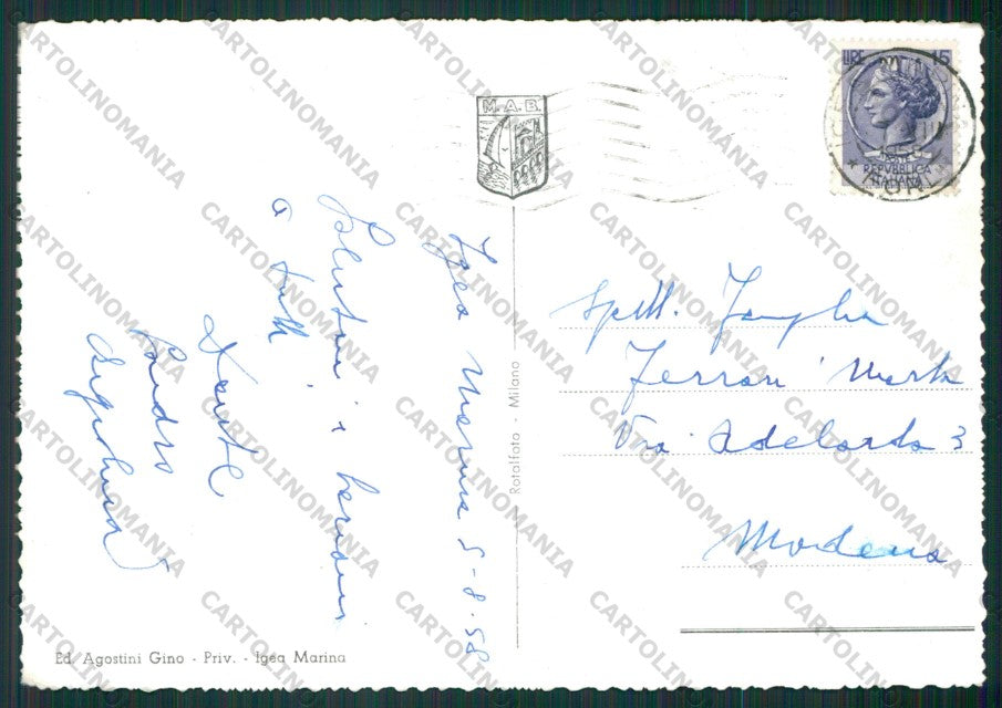 Rimini Bellaria Igea Marina Saluti da Foto FG cartolina KB1302 – retro