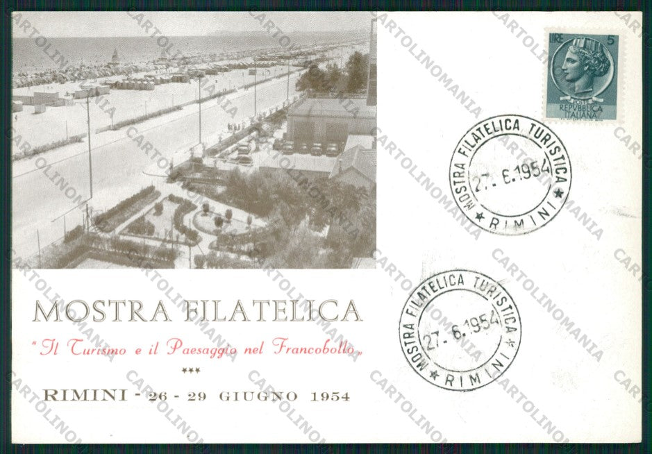 Rimini Città Mostra Filatelica Filatelia FG cartolina KB1307 – fronte