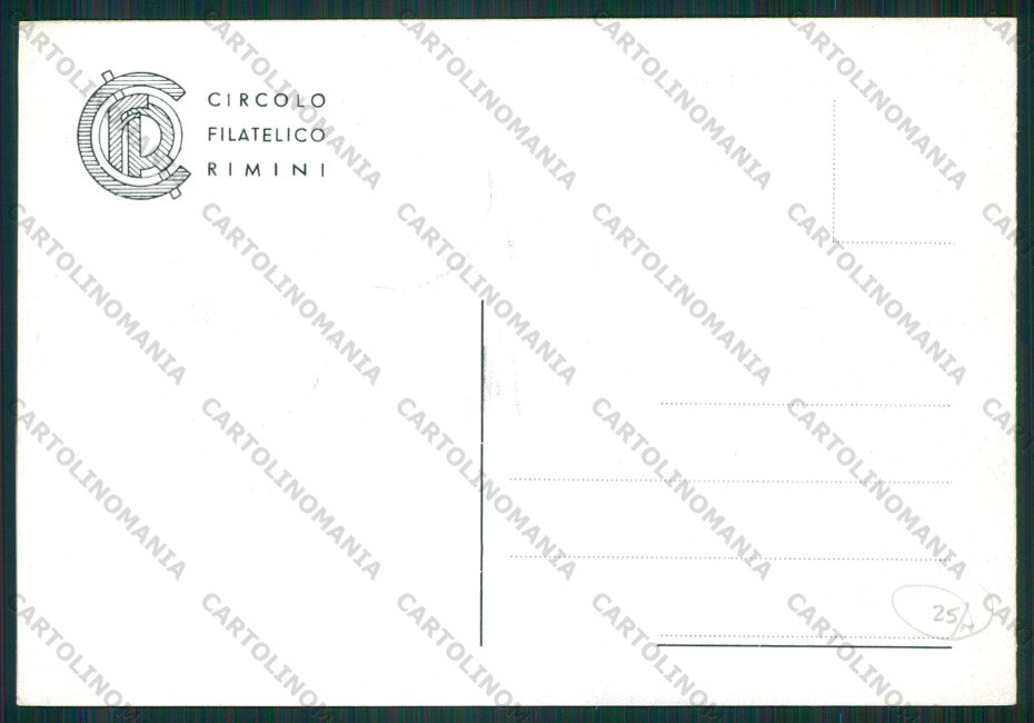 Rimini Città Regate Veliche Filatelia FG cartolina KB1309 – retro