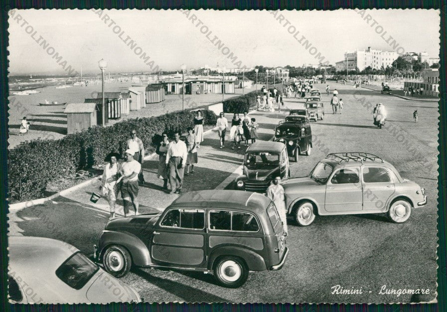 Rimini Città Auto Vespa Foto FG cartolina KB1343 – fronte