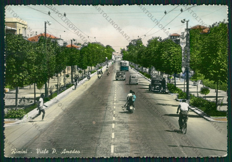 Rimini Città Vespa Auto Foto FG cartolina KB1346 – fronte