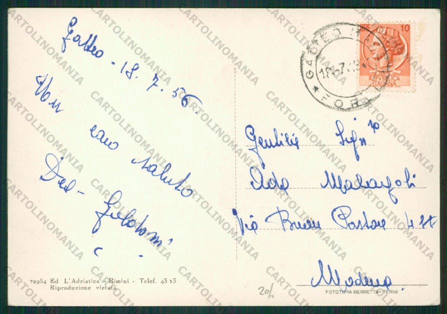 Forlì Gatteo a Mare FG cartolina KB1349 – retro