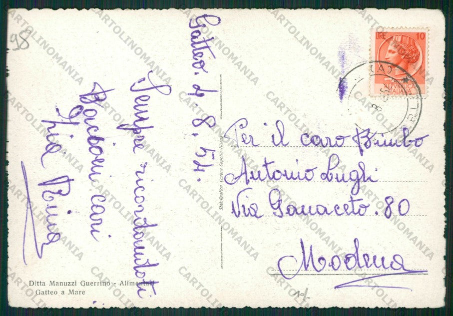 Forlì Gatteo a Mare Barche ABRASA FG cartolina KB1353 – retro
