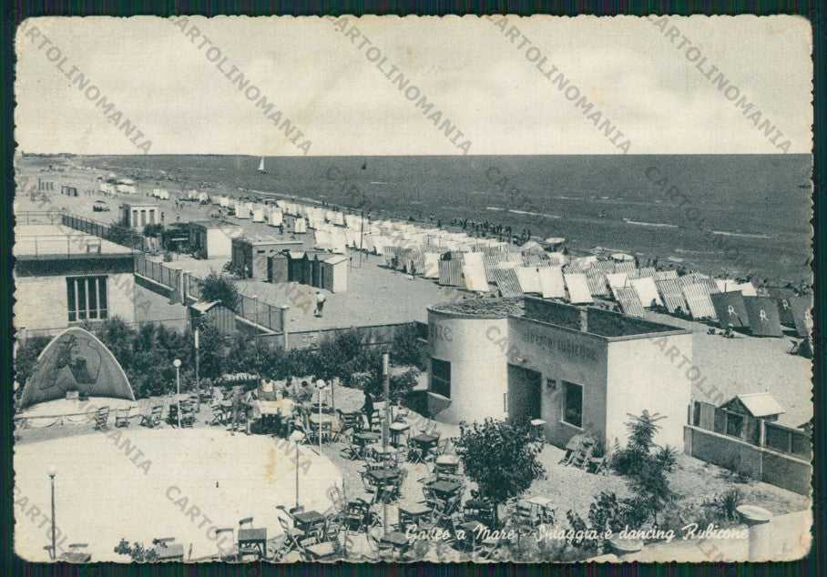 Forlì Gatteo a Mare PIEGHE MACCHIA COLLA FG cartolina KB1354 – fronte