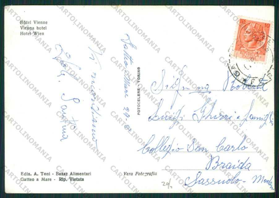 Forlì Gatteo a Mare Foto FG cartolina KB1357 – retro