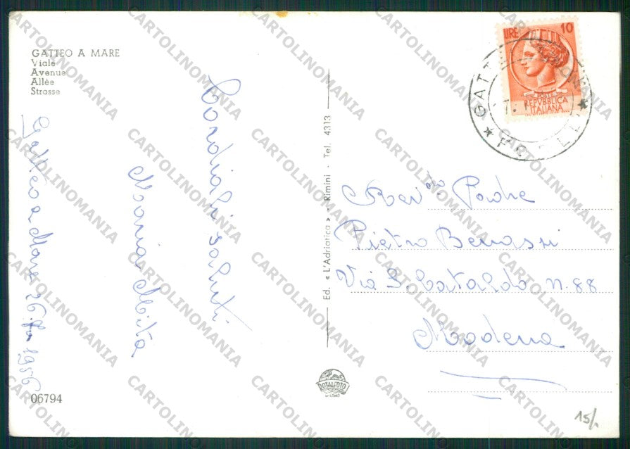 Forlì Gatteo a Mare Foto FG cartolina KB1358 – retro