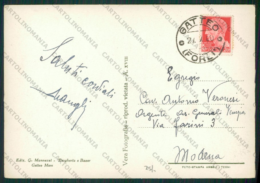 Forlì Gatteo a Mare Foto FG cartolina KB1362 – retro