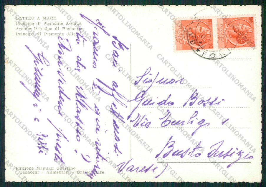 Forlì Gatteo a Mare Lambretta Foto FG cartolina KB1367 – retro