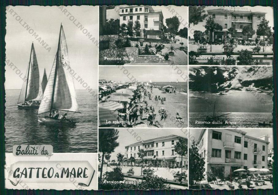 Forlì Gatteo a Mare Saluti da PIEGHE Foto FG cartolina KB1370 – fronte