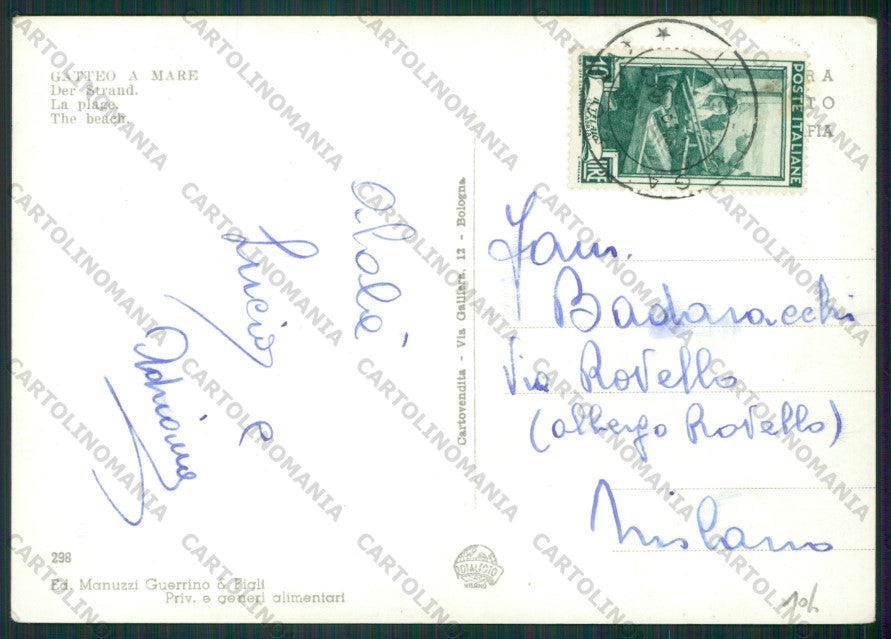 Forlì Gatteo a Mare PIEGHINE Foto FG cartolina KB1372 – retro