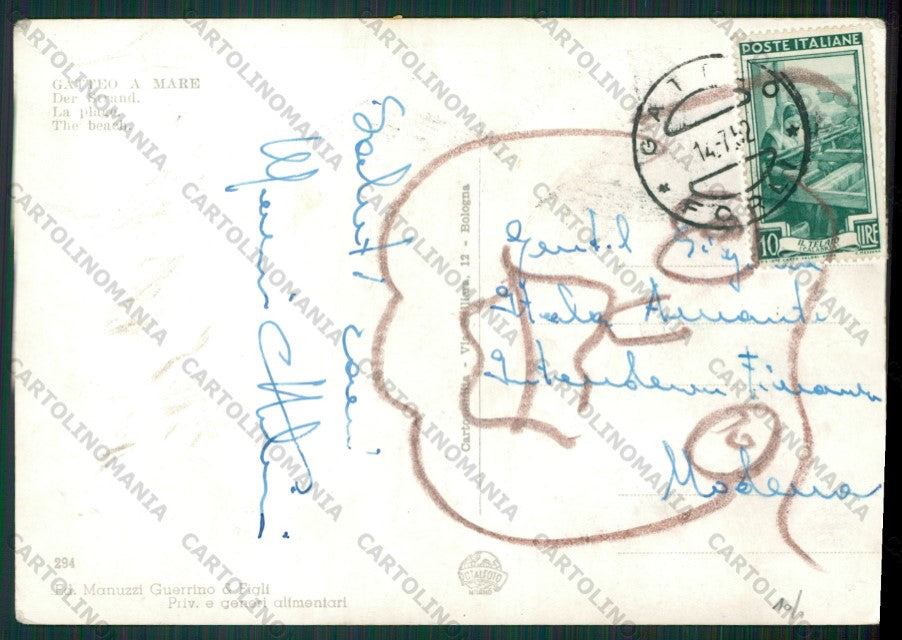 Forlì Gatteo a Mare PIEGHINE Foto FG cartolina KB1375 – retro
