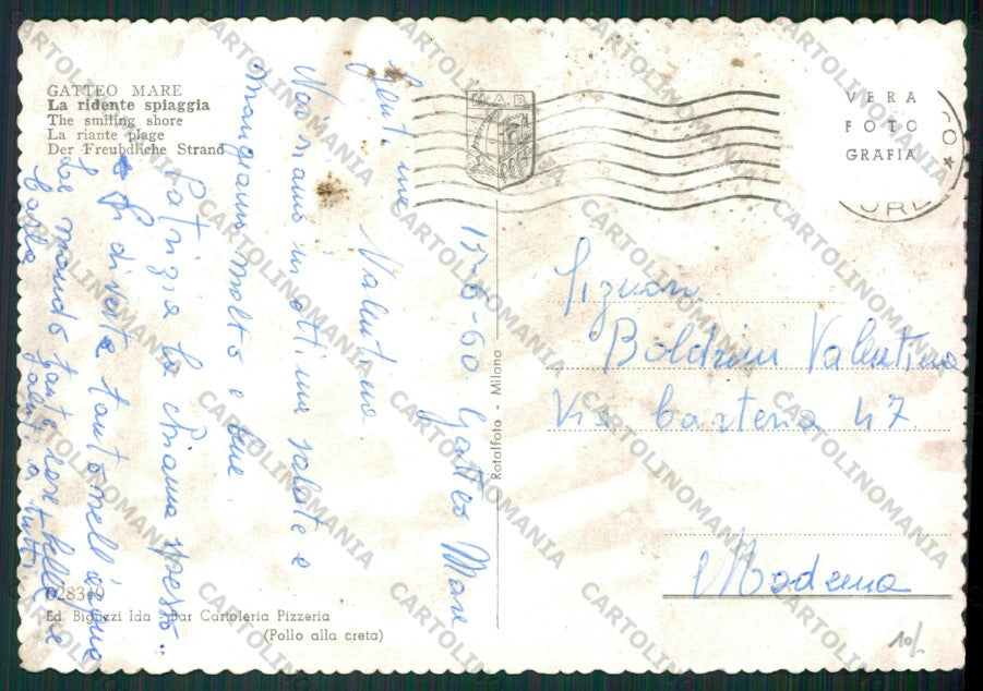 Forlì Gatteo a Mare Foto FG cartolina KB1376 – retro