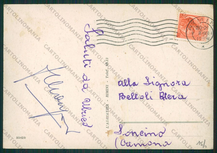 Rimini Miramare di FG cartolina KB1381 – retro