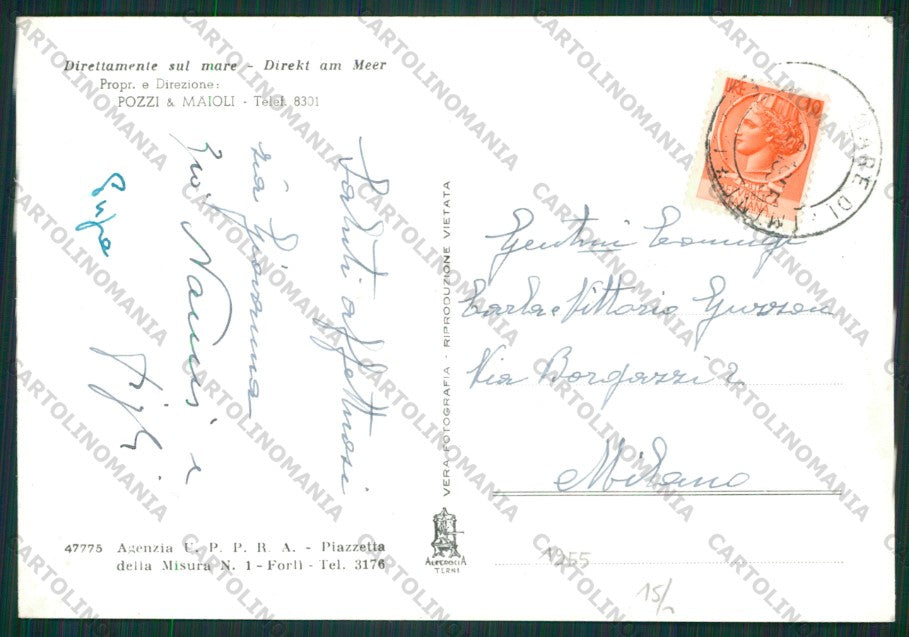 Rimini Miramare di Auto Foto FG cartolina KB1399 – retro