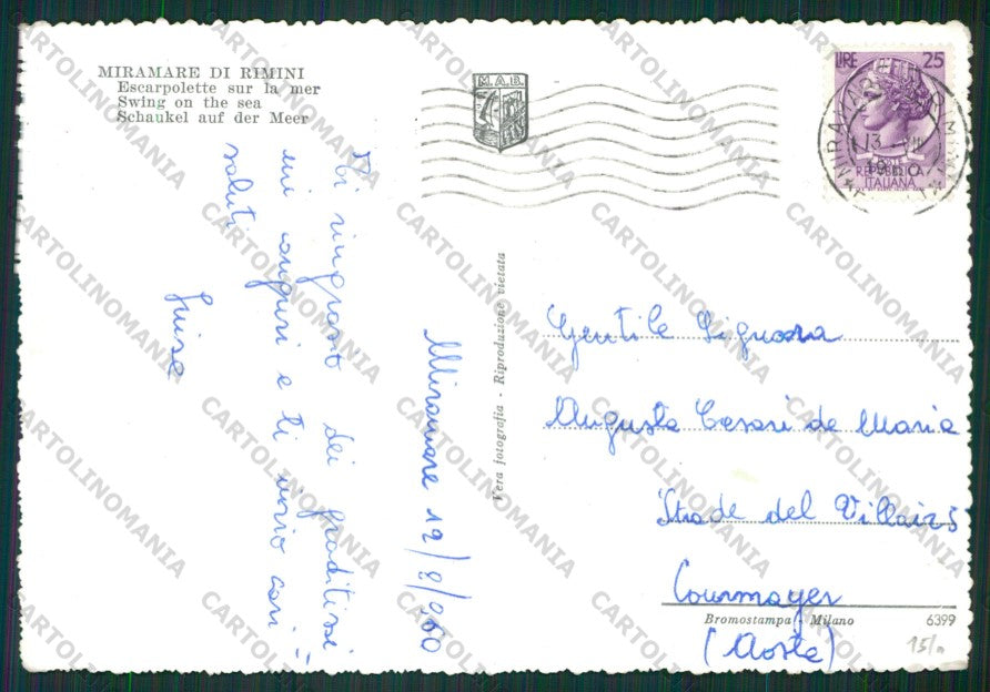 Rimini Miramare di Foto FG cartolina KB1400 – retro