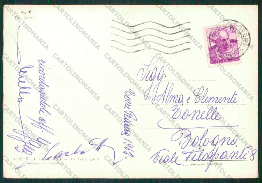 Rimini Torre Pedrera PIEGHINE Foto FG cartolina KB1406 – retro