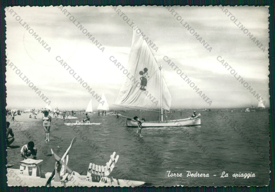 Rimini Torre Pedrera Barca Foto FG cartolina KB1412 – fronte