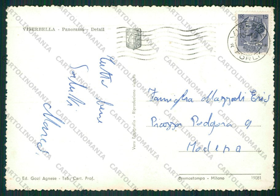 Rimini Viserbella Foto FG cartolina KB1417 – retro
