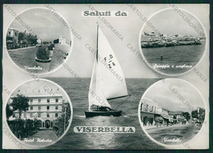 Rimini Viserbella Saluti da Foto FG cartolina KB1423 – fronte