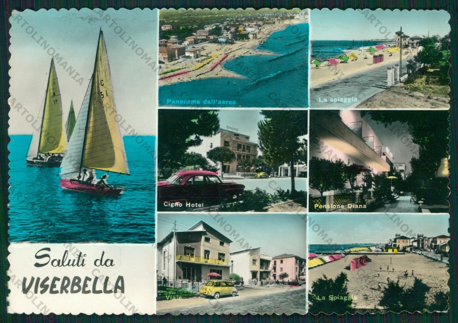 Rimini Viserbella Saluti da Foto FG cartolina KB1424 – fronte