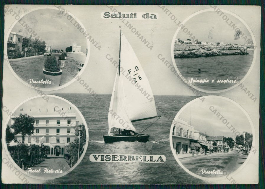 Rimini Viserbella Saluti da Foto FG cartolina KB1427 – fronte
