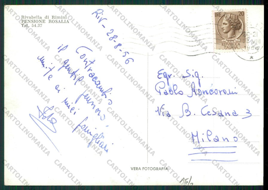 Rimini Marebello di Auto Foto FG cartolina KB1437 – retro