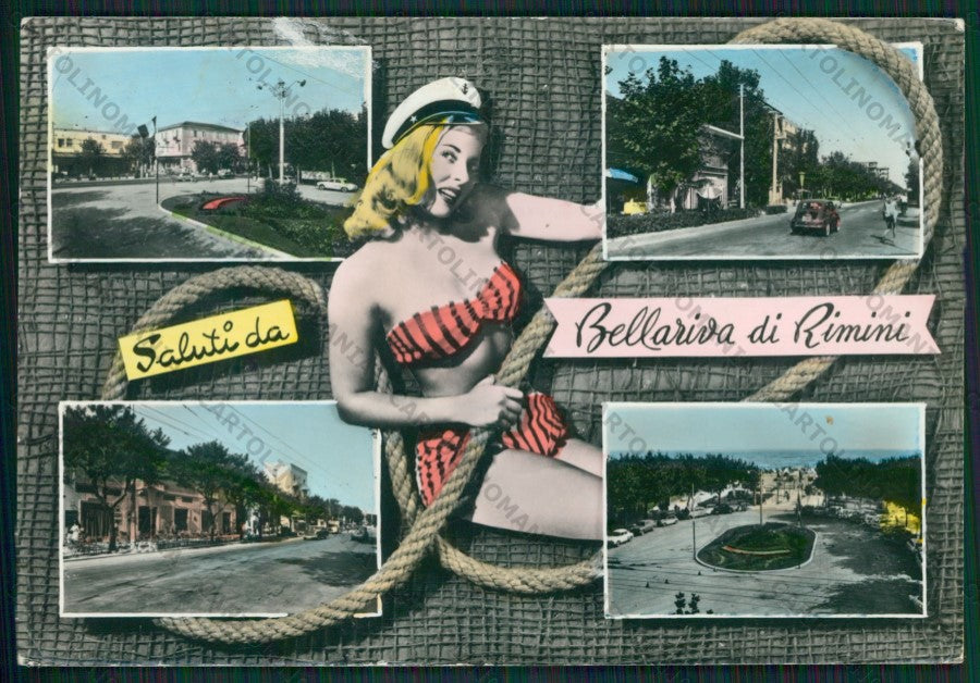 Rimini Bellariva Saluti da Pin Up Foto FG cartolina KB1439 – fronte