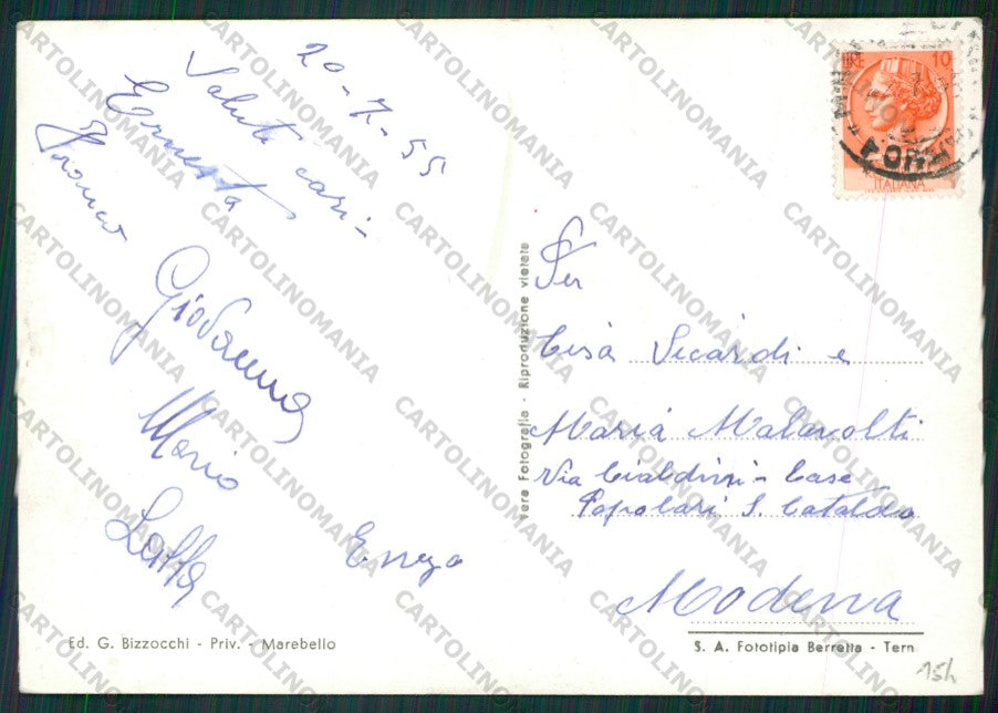 Rimini Marebello di Foto FG cartolina KB1440 – retro
