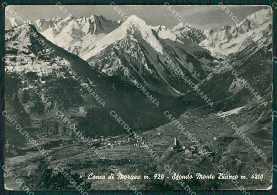 Aosta Morgex Conca di Monte Bianco PIEGHE Foto FG cartolina KB1456 – fronte